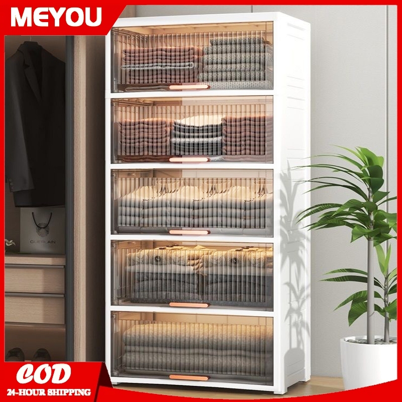 MEYOU Clothing storage plastic storage transparent