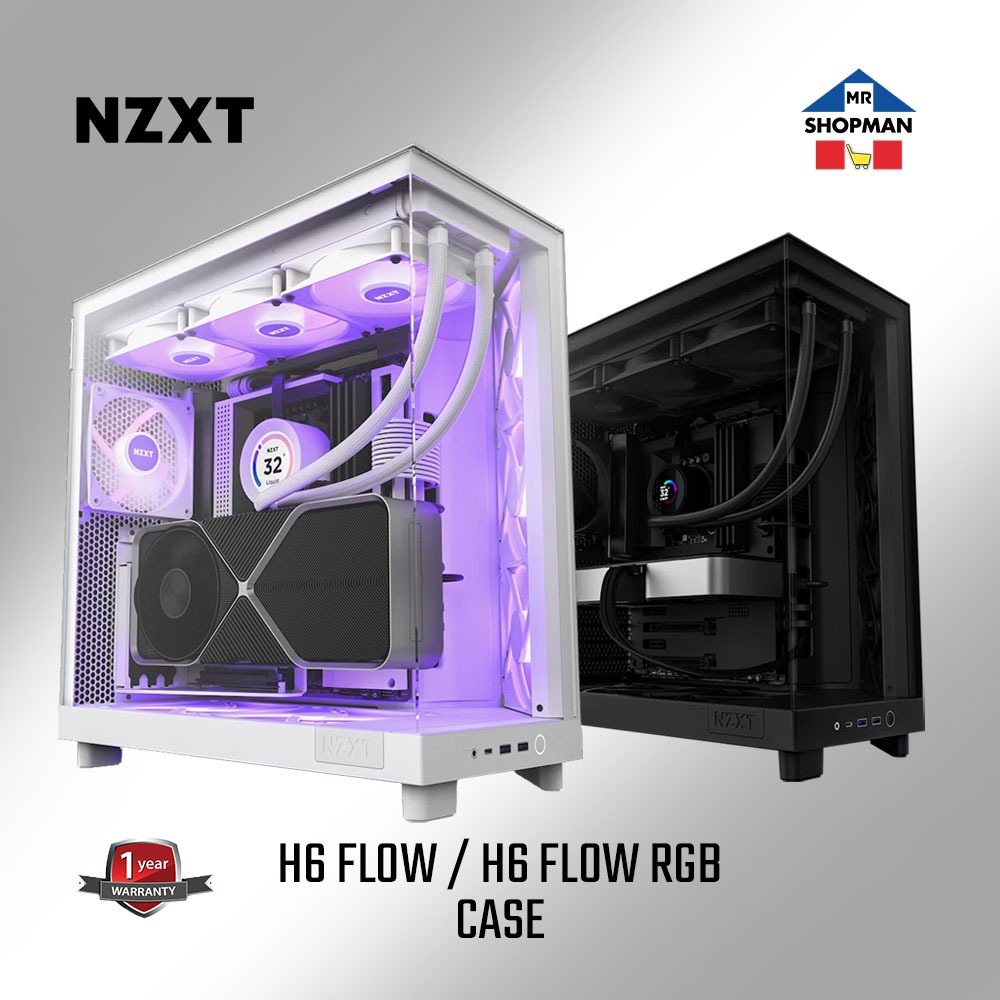 NZXT H6 Flow / H6 Flow RGB ATX Descktop PC Case | Shopee Philippines