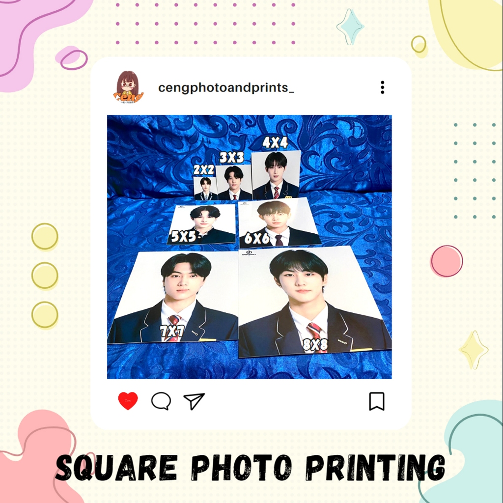 Square Photo Print 3x3 4x4 5x5 6x6 7x7 8x8 Square Photo Printing