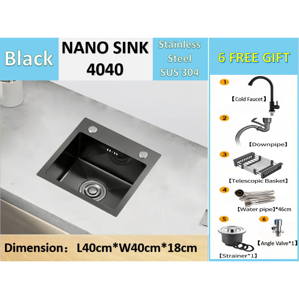 Small Size NANO Sink 304 Stainless Steel Handmade Kitchen Sink ...
