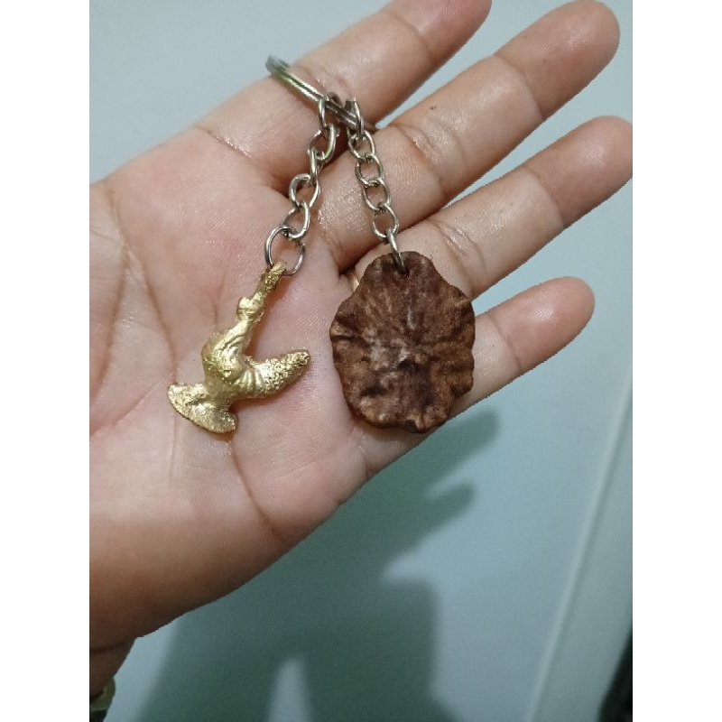 Manok ni San Pedro with gumamela Celis keychain with dasal para sa