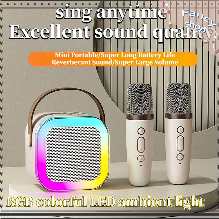 Karaoke Bluetooth Speaker Wireless Dual Microphone with Microphone ...