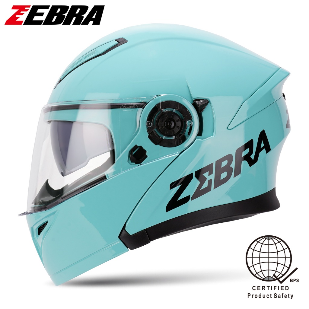 ZEBRA 978 Plain Motorcycle Open Face Modular Helmet Dual Visor | Shopee Philippines
