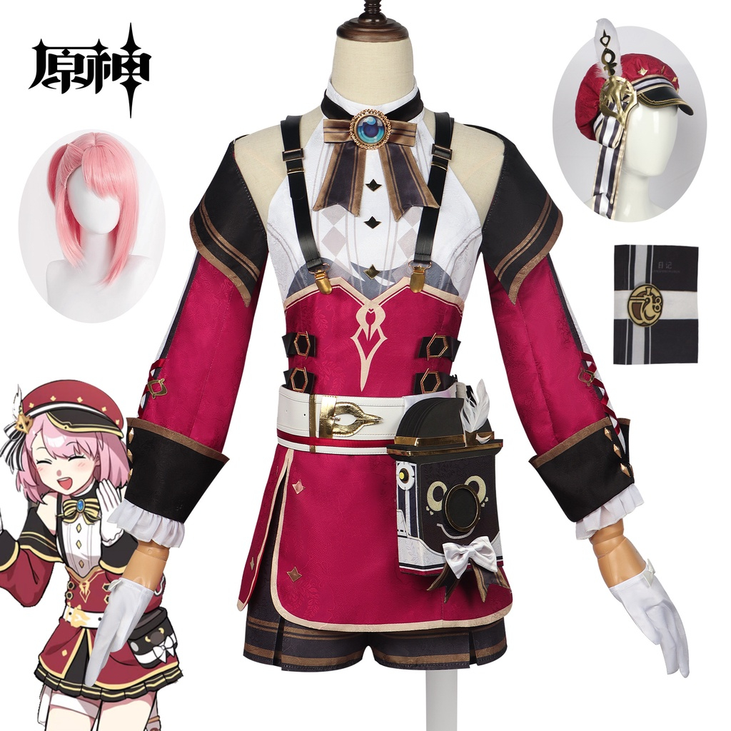 Genshin cosplay Charlotte Cosplay costume and Genshin Impact Charlotte