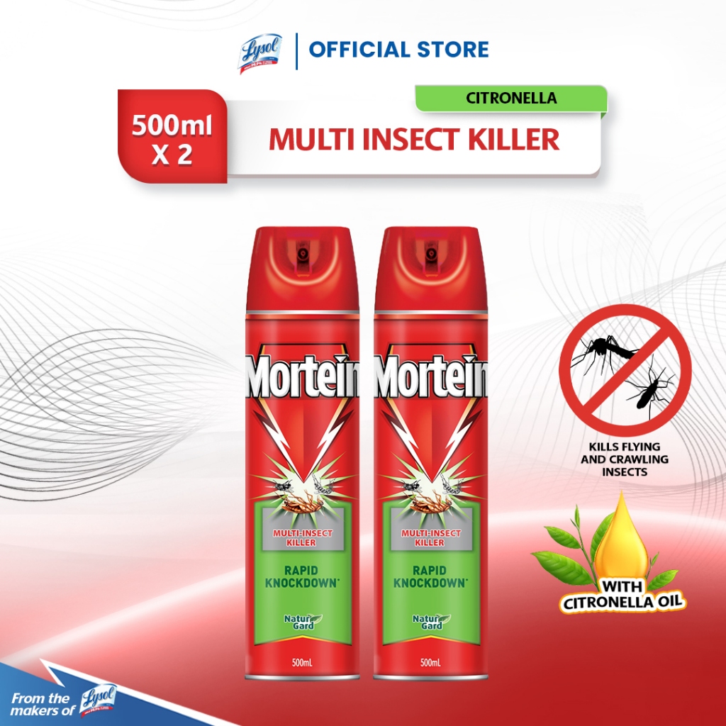 Mortein Naturgard Multi Insect Killer Spray With Citronella Oil 500ml Twin Pack Shopee Philippines