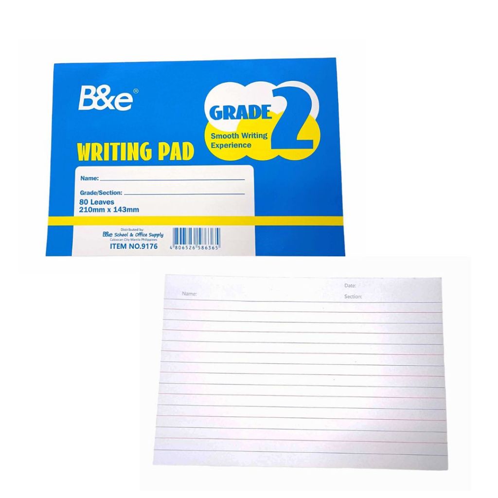 B&E Writing Pad Grade 1-4 School Writing Pad | Shopee Philippines