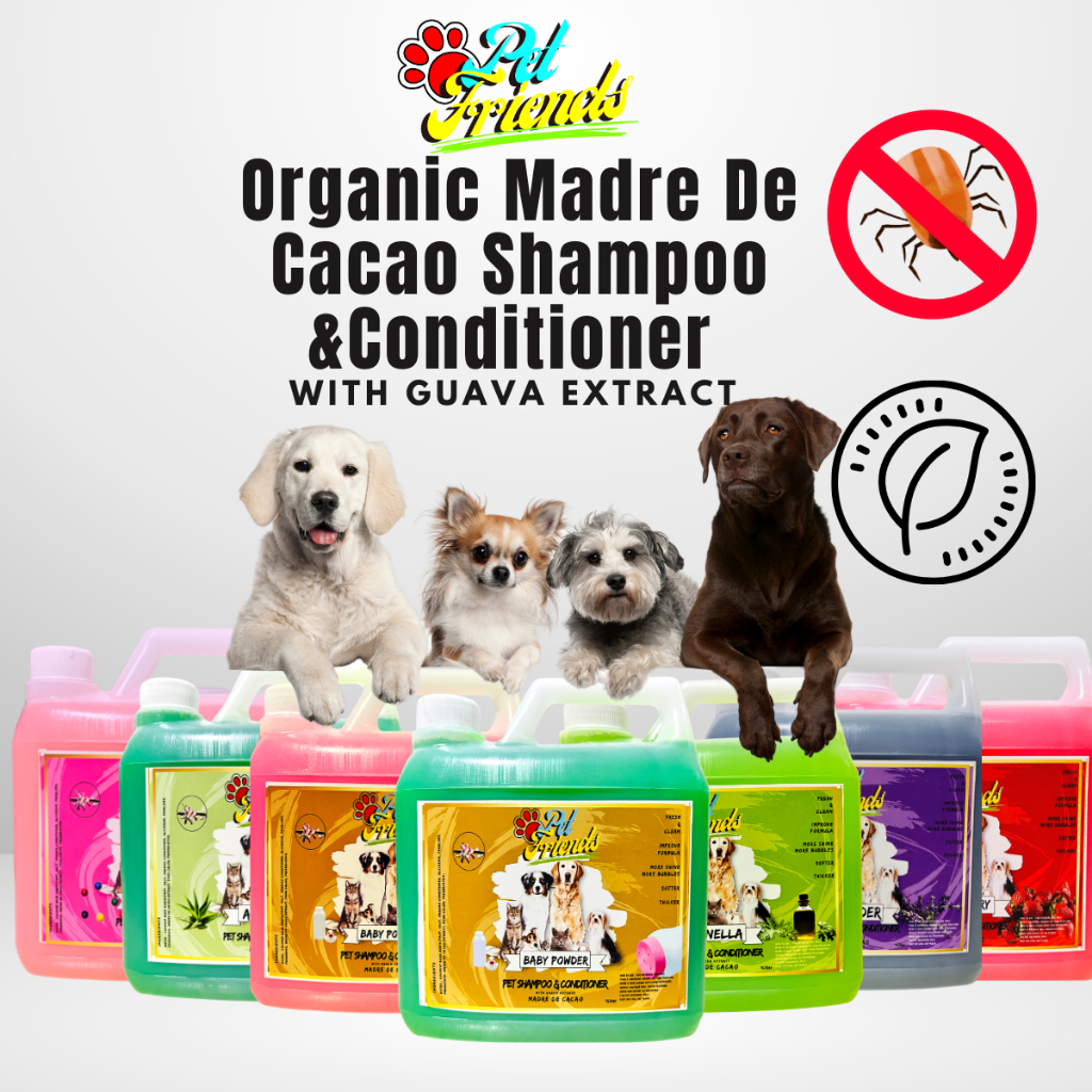 Pet Friends Organic Madre De Cacao Dog and Cat Shampoo and Conditioner