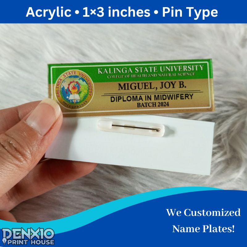 Customized Nameplate with Pin | Shopee Philippines