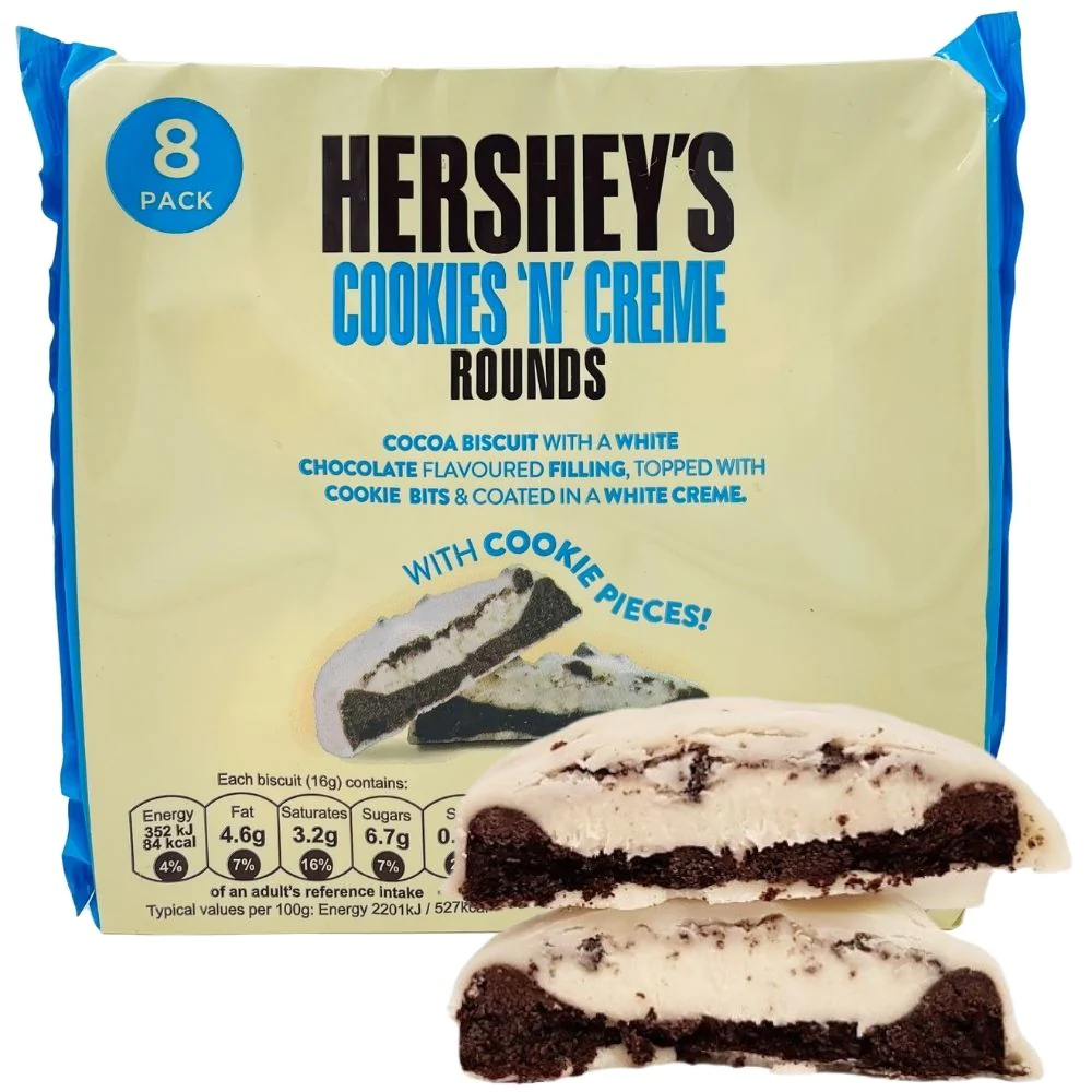 Hershey's Cookies n' Cream Rounds Cocoa Biscuits (128g) Shopee
