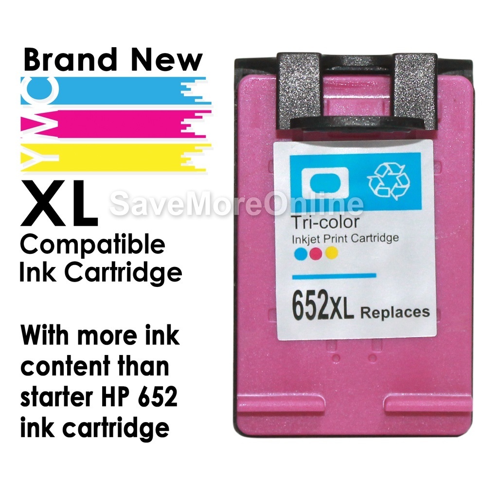 652XL Tri-Color Compatible ink Cartridge for HP Deskjet 3788 3790 ON ...