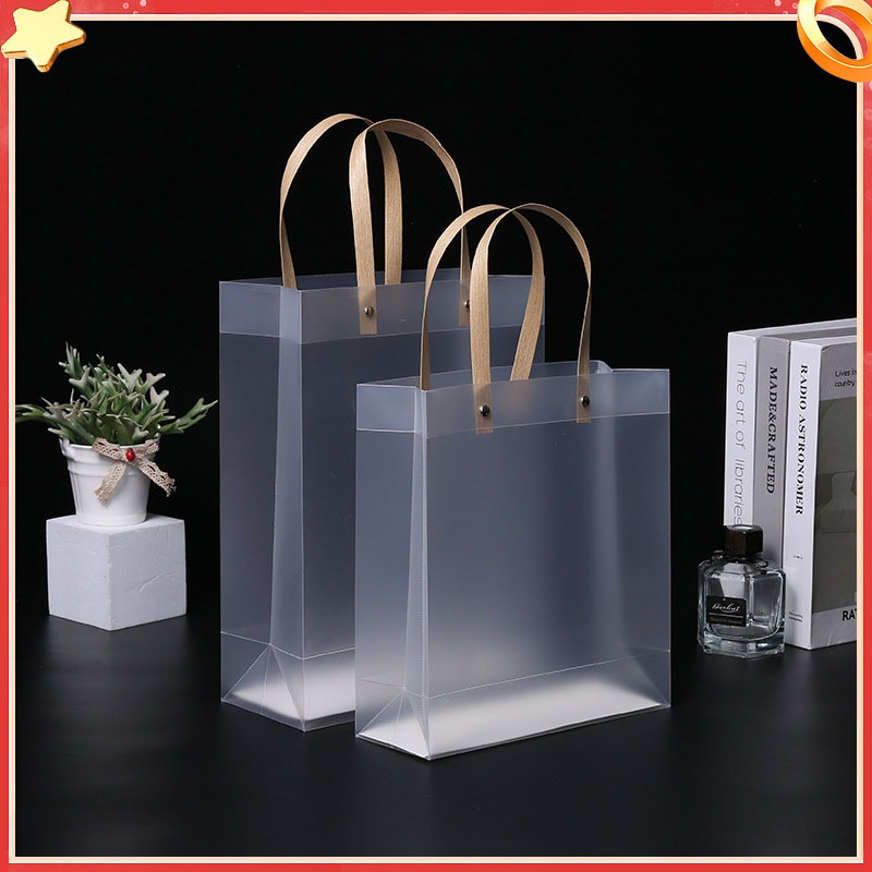 Frosted Plastic PVC Transparent Bags Souvenir Tote Bag | Shopee Philippines