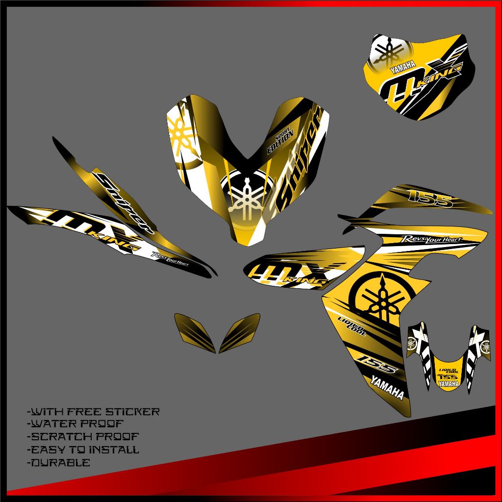 Yamaha Sniper 155 Set Decals Durable High Quality | Shopee Philippines