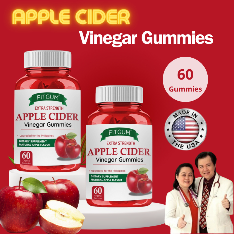 Apple Cider Vinegar Gummies Fitgum 60 Gummies Apple Cider Gummies For