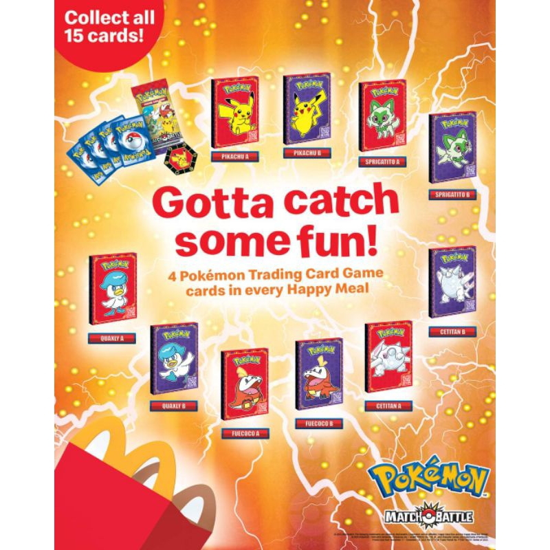 McDonald's Pokemon Match Battle Collectible Cards 2023 Collection ...