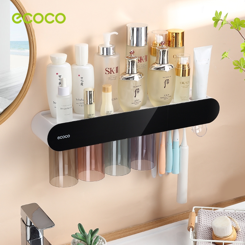 Ecoco Magnetic Toothbrush Holder Automatic Toothpaste Squeezer ...