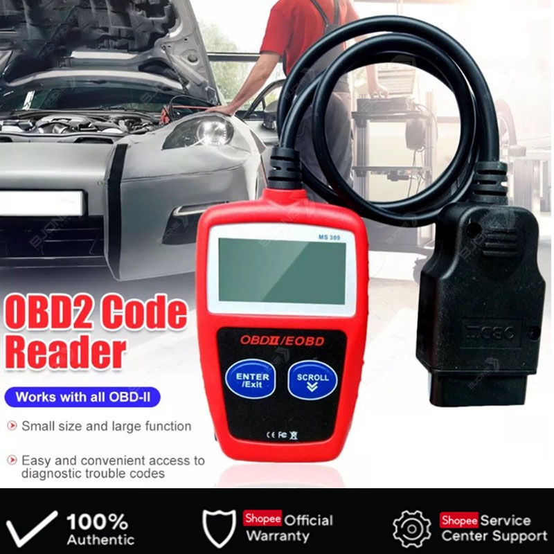 MS309 OBD2 Car Code Reader EOBD OBD II Diagnostic Tool | Shopee Philippines