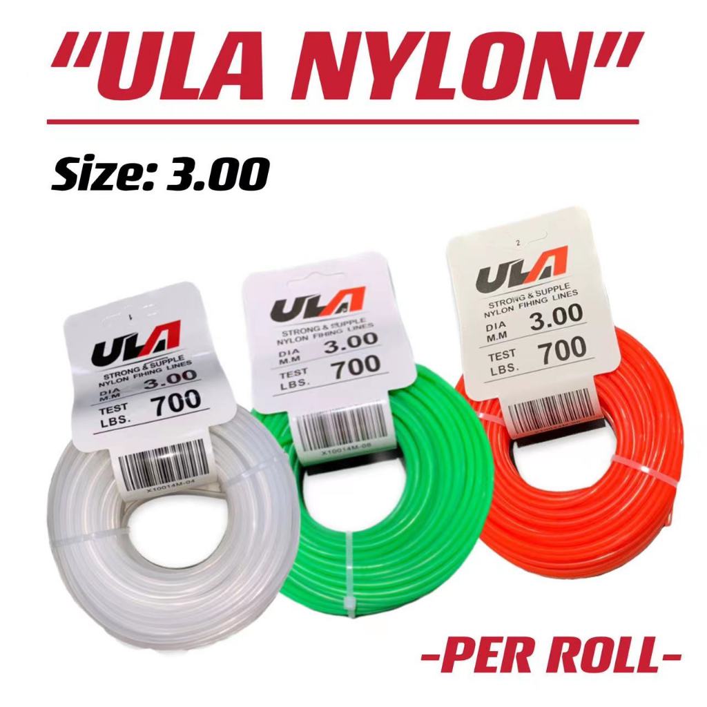 PER ROLL) ULA Strong Nylon Fishing Lines Grass Cutter Trimmer