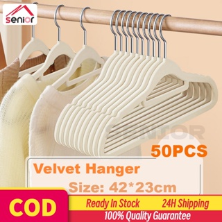 1pc 4-fold Velvet Pants Hanger, Velvet Clothes Hanger, Non-slip Space  Saving Pants Hanger