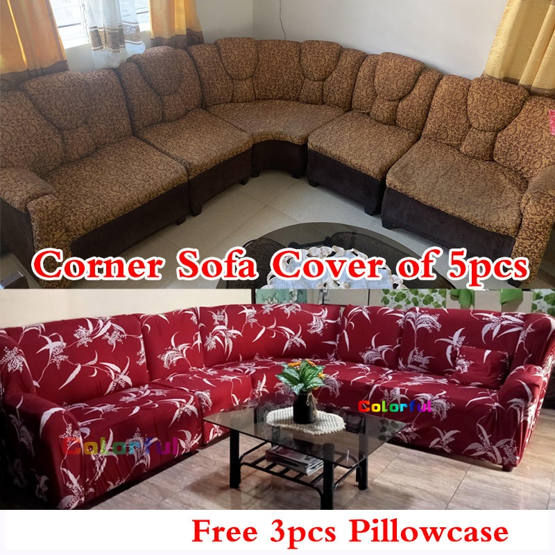 Corner Sofa Cover Set of 5pcs Corner Set Cover Sofa 5in1 Sofa Cover