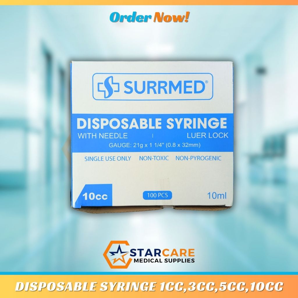 SURRMED Disposable Syringe 1CC,3CC,5CC,10CC | Shopee Philippines