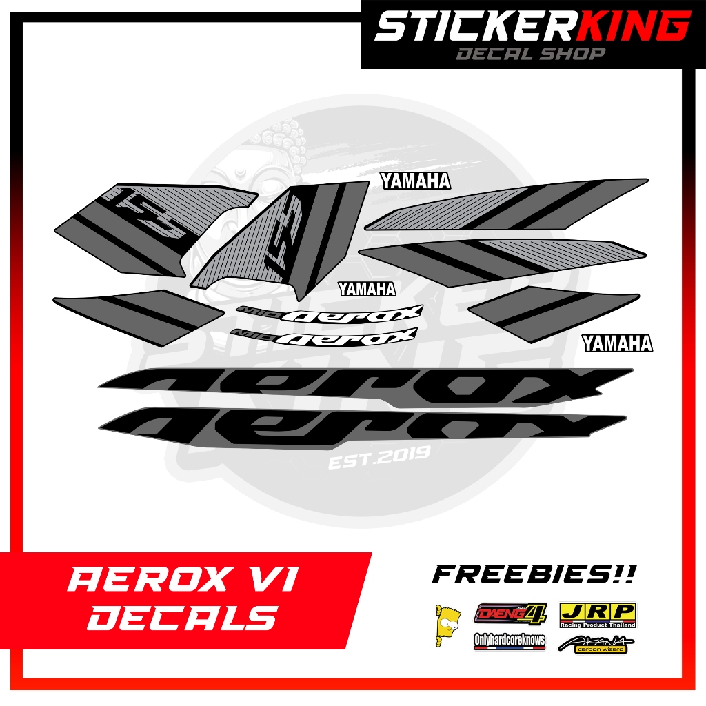 Yamaha Aerox 155 V1 Stock Decals with Freebies Stickers Laminated ...