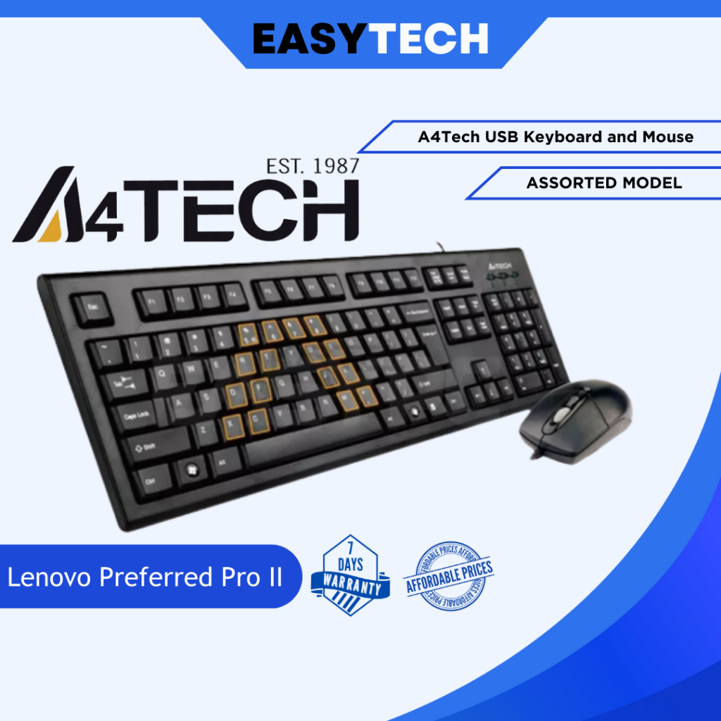 EASYTECH USED A4TECH ORIGINAL MOUSE + KEYBOARD COMBO USB ASSORTED