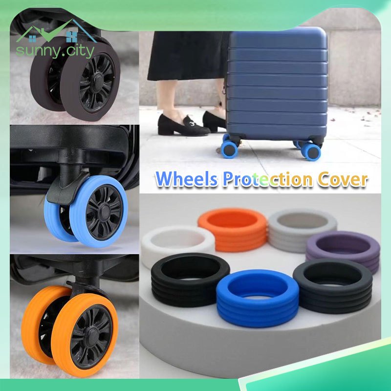 Suitcase Wheels Protection Cover Travel Luggage Caster Silent Sound ...