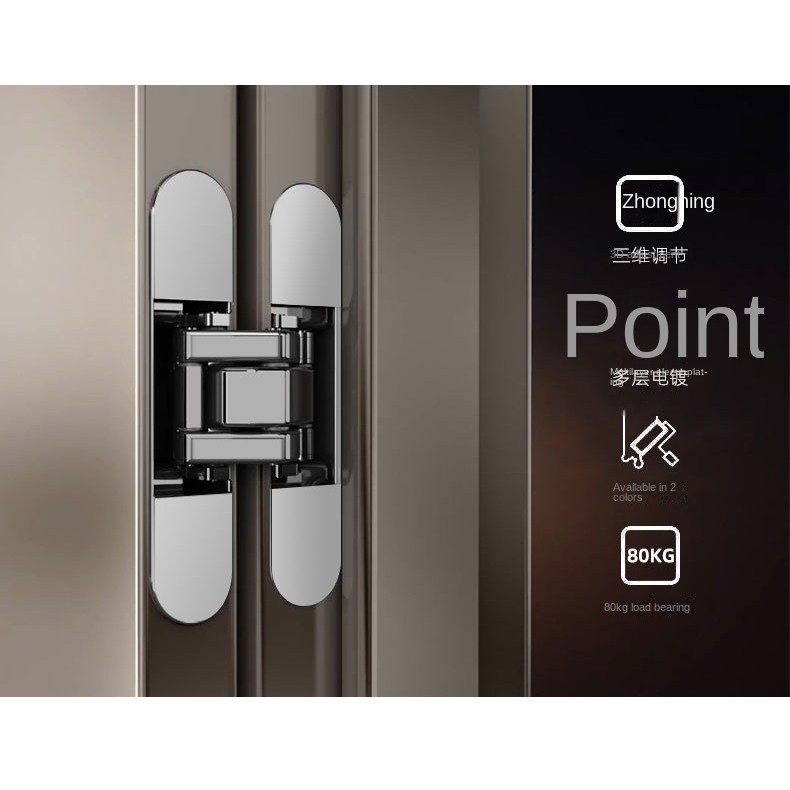 Hidden Door Hinges Invisible Hinges Concealed Hinges Zinc Alloy 180 Degree Swing Hinge 3 Way Ad