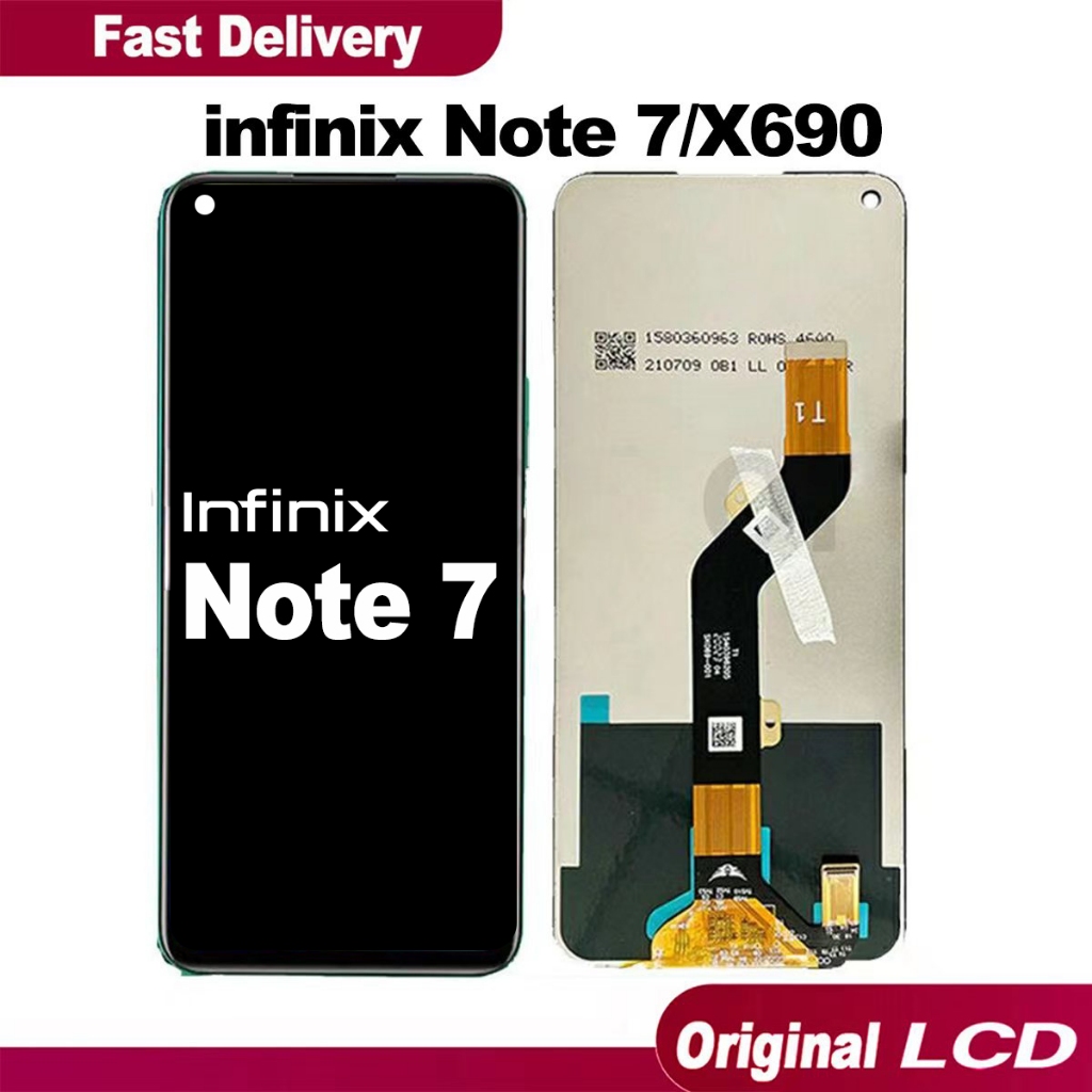 Infinix Note 7 LCD Display Screen Touch Screen Replacement | Shopee ...
