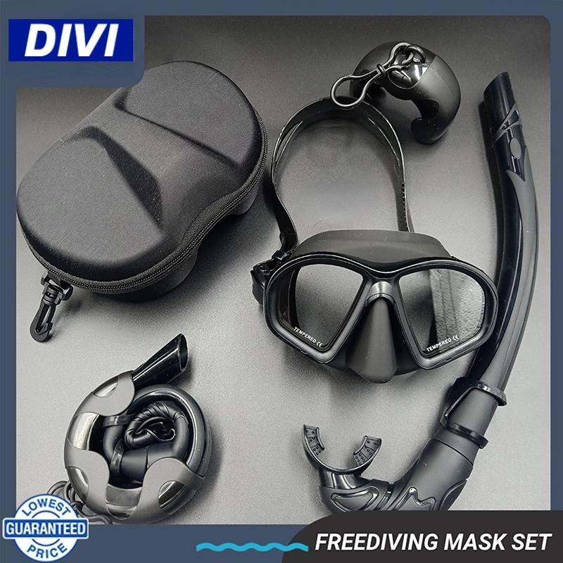 DIVI Folded Snorkeling Set for Adult Diving Mask Snorkel Scuba Dive ...