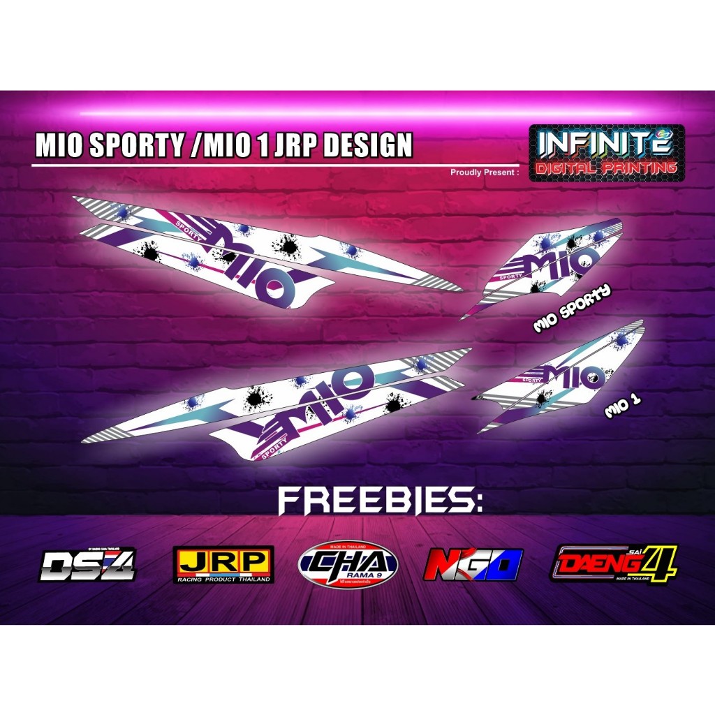 MIO SPORTY / 1 /AMORE (Malaysian Stock Size) Decal Sticker PREMIUM ...