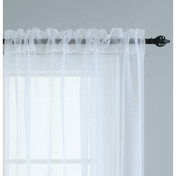 Natural Light Diffuser Sheer Curtain - Solid Plain Colors, Linen ...