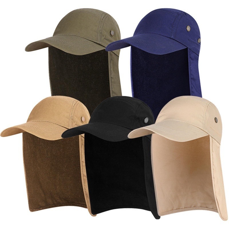 Outdoor Sun Protection Soldier Cape Cap | Shopee Philippines