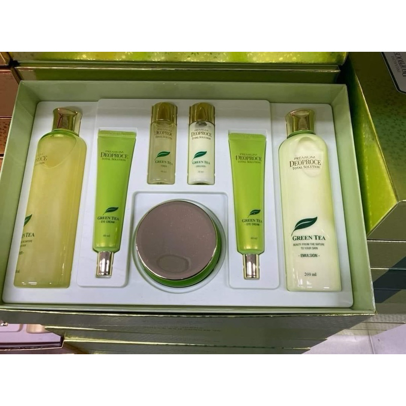 Premium Deoproce Green Tea Total Solution Skin Care Set (NEW PACKAGING
