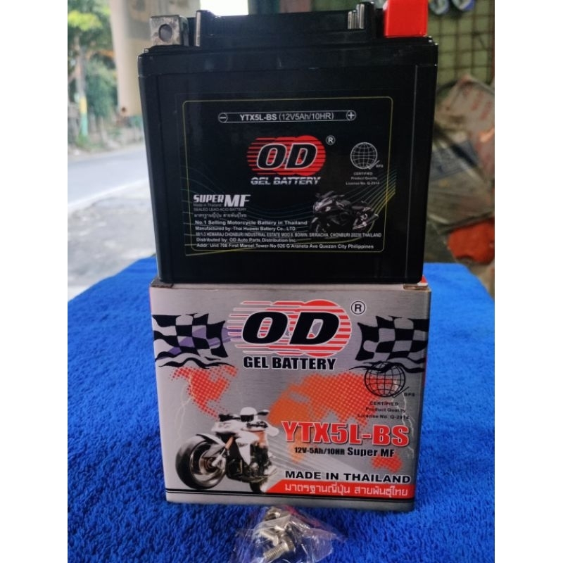 OD Gel Motorcycle Battery (Raider 150/Click) YTX5LBS Shopee Philippines