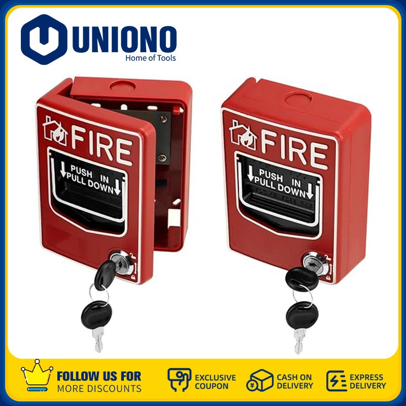 Uniono 220Vac Fdas Manual Fire Alarm Call Point Pull Station Button ...