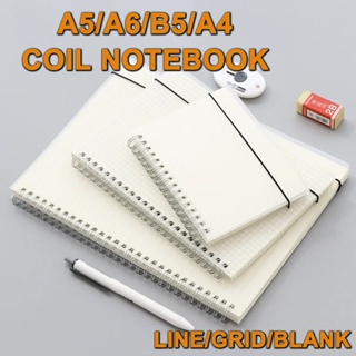 Spiral Note book Binder PP Notebook Grid Blank Line Dot A5/B5/A6