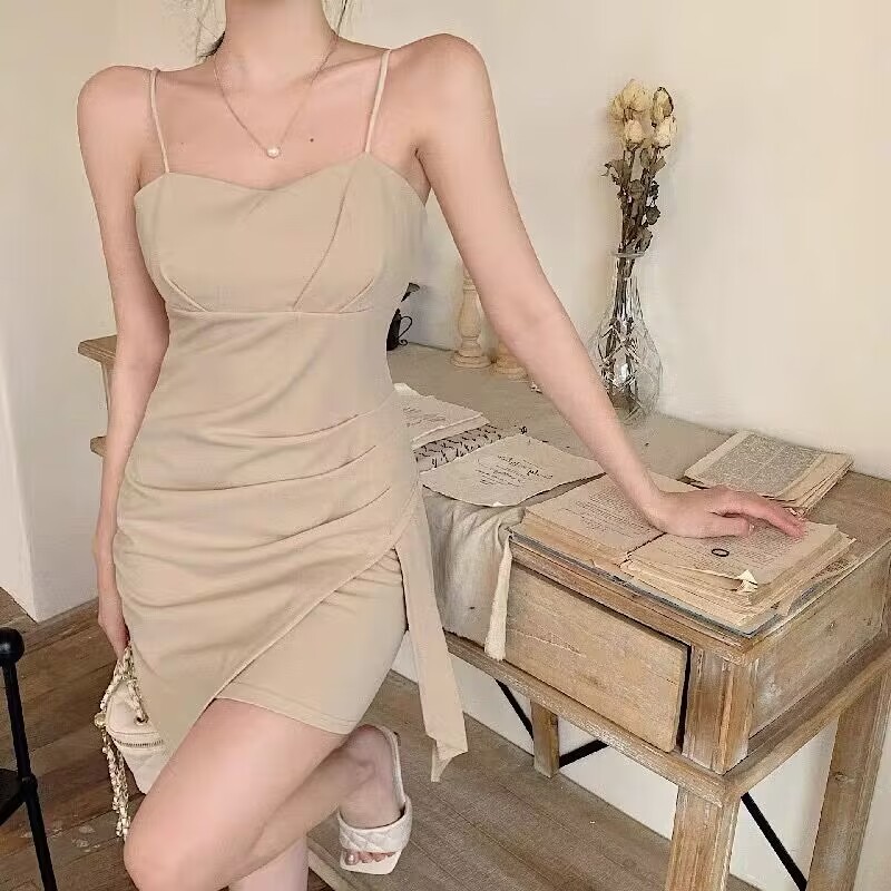 summer beach brown dress formal dress xxl sleeveless sexy black halter ...