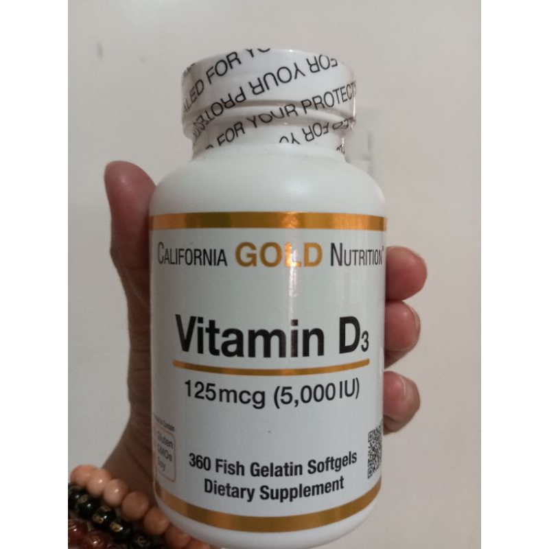 California Gold Nutrition, Vitamin D3, 125 mcg (5,000 IU), 360 Fish