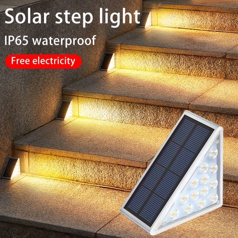 【Buy 1 Take 1】Solar Step Lights Outdoor Stair Light IP67 Waterproof ...