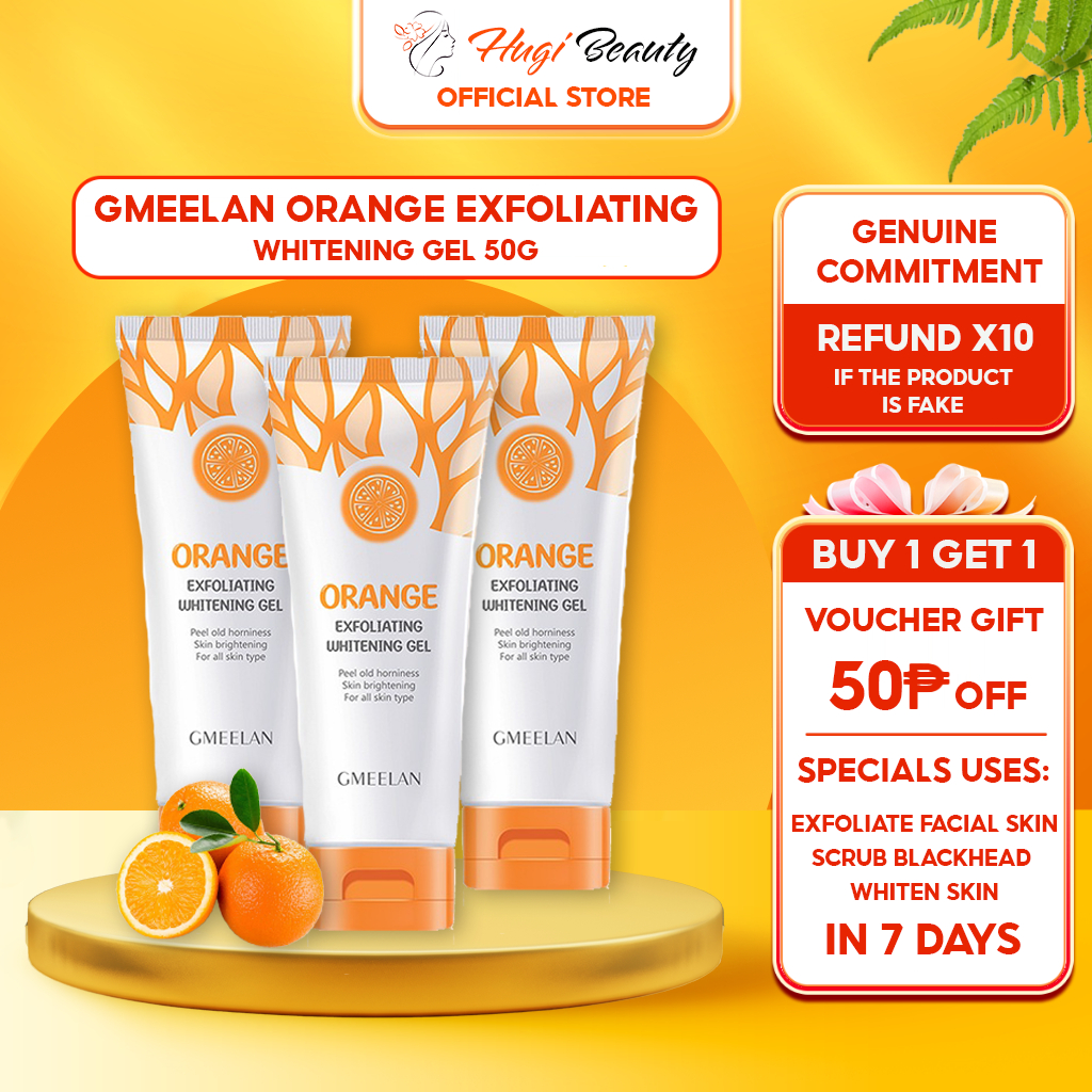 GMEELAN Orange Exfoliating Gel Whitening Facial Body 50g, Peeling Gel ...