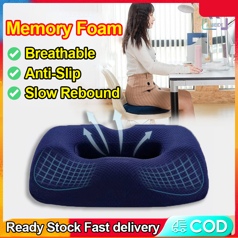 Chair Cushion Soft Memory Foam Seat Enhances Support, Ideal Tailbone