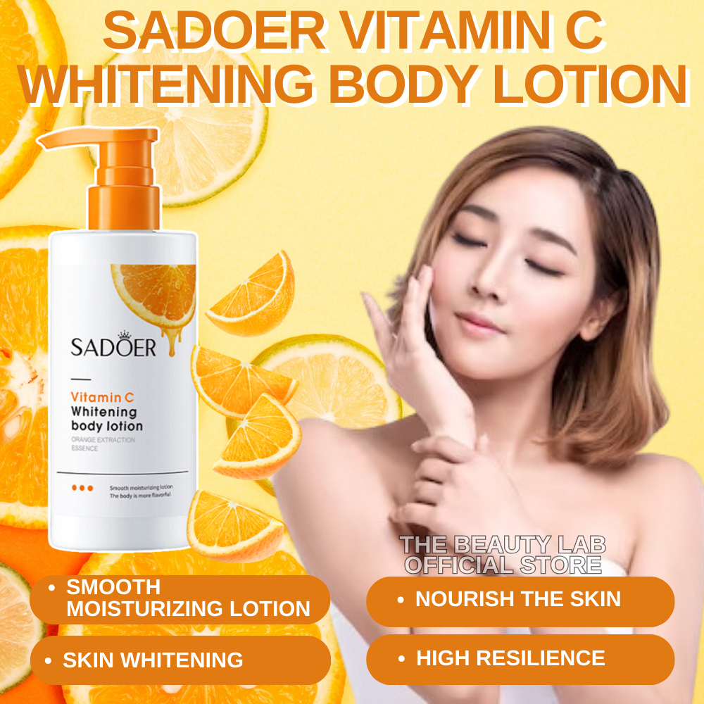 Sadoer Vitamin C Whitening Body Lotion 250g Helps produce Collagen to