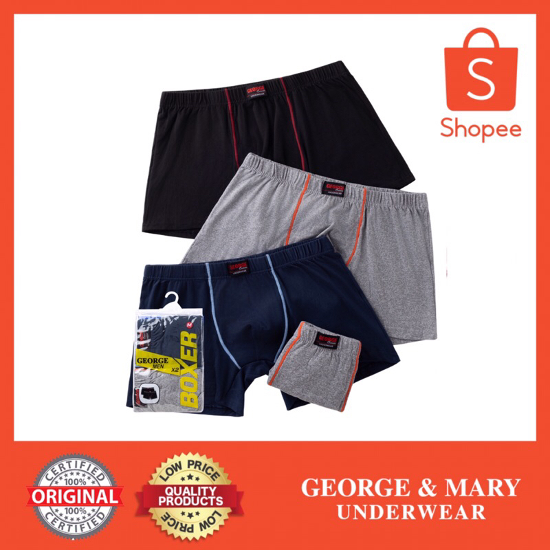 5509 GEORGE 2in1 Cotton Stretchable Boxer for Men | Shopee Philippines
