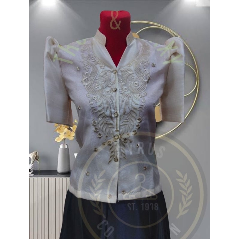 Filipiniana Blouse (mc sleeves) Shopee Philippines