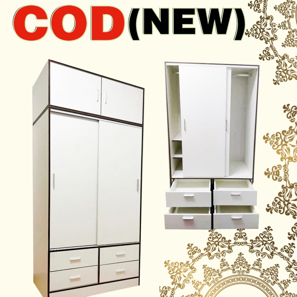 Wooden two door wardrobe, simple assembly of household bedroom,