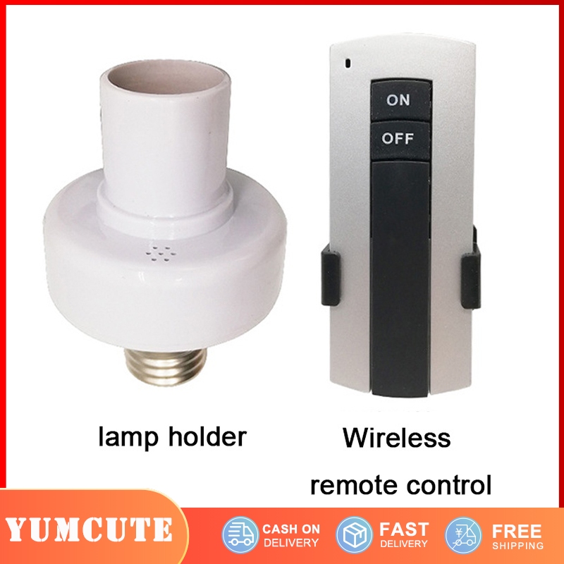 Lighting Lamp Bulb Holder E27 Screw Wireless Remote Control Light Bulb ...