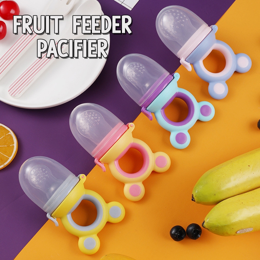 Fresh Food Feeder Baby Pacifier Soft Silicone Handle with Mesh Nipple ...
