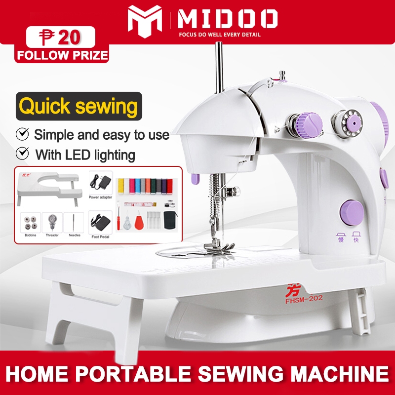 MIDOO Portable 2-Speed Sewing Machine Household Mini Electric Sewing ...