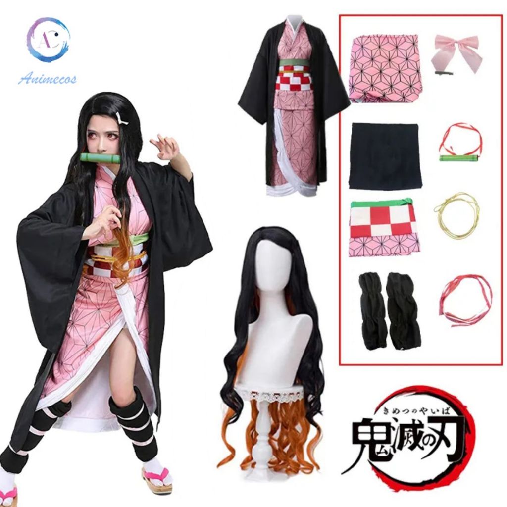 Anime Demon Slayers Kamado Nezuko Cosplay Kimetsu no Yaiba Costume ...